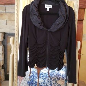 Joseph Ribkoff light weight jacket with ruffled co